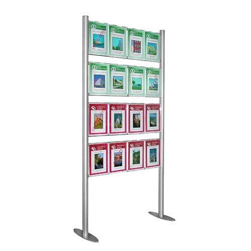 Estate agent display - upright ladder with 16x A4P displays
